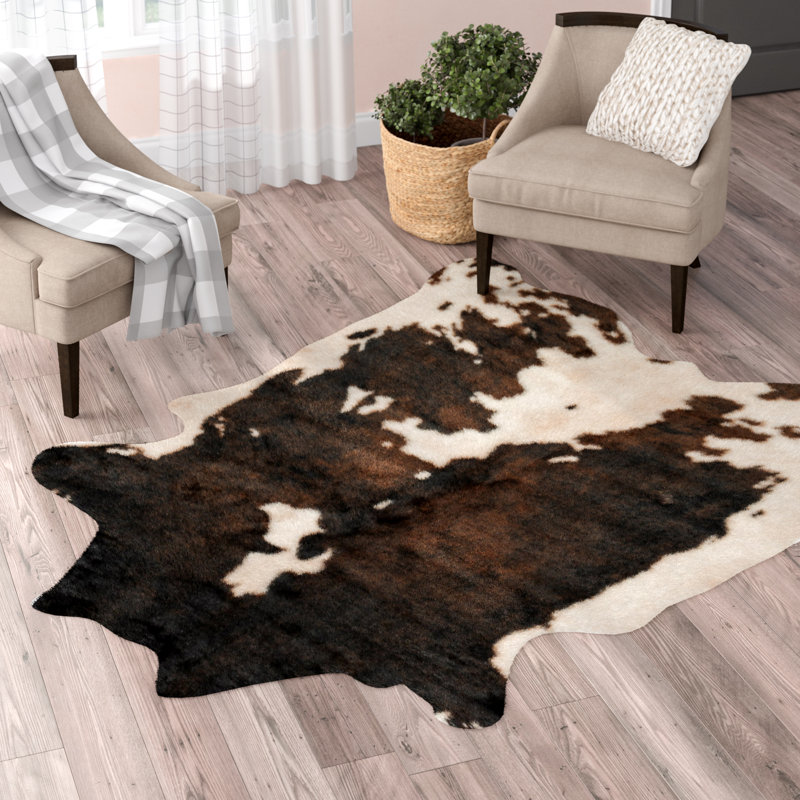 Binx Faux Cowhide Beige/Brown Area Rug & Reviews AllModern